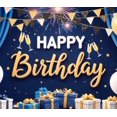 thumbnail image 4 of Decorative Design Happy Birthday Banner Balloon Decoration Party Backdrop Gift Elements Festive Colors for Birthday Party Celebration Event Decoration, 4 of 6