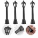 thumbnail image 3 of 4 Pcs Mini Street Light Playing House Accessories Decoration Gas Lamp Model Simulation Life Scene Doll House Toy DIY Gifts Accessories (Black), 3 of 3