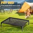 thumbnail image 3 of XXL Mesh Elevated Pet Bed Ventilated Cooling Dog Cot with Heat Dissipation, Chew Resistant PVC Teslin Fabric Stable Detachable Sleeping Bed for Small Medium Cats & Dogs Indoor Outdoor Portable Use, 3 of 6