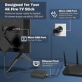 thumbnail image 4 of Ethernet Adapter for Fire TV Stick, Micro USB to RJ45 Ethernet Network Adapter Compatible with Fire Stick 4K, Chromecast Google Home Mini and Other S, 4 of 5
