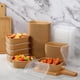 thumbnail image 4 of Cuencos desechables de papel kraft Maxdot con tapas de polipropileno, 650 ml, paquete de 50, 4 of 6