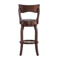 thumbnail image 4 of Weston Home McAllister 29" Swivel Wood Bar Stool, Brown Faux Leather, 4 of 6