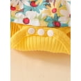thumbnail image 4 of SUNSIOM Barboteuses pour Bébés Filles Robe Imprimé Floral Jupe Ourlet Manches Courtes Combinaisons Justaucorps avec Bandeau, 4 of 6