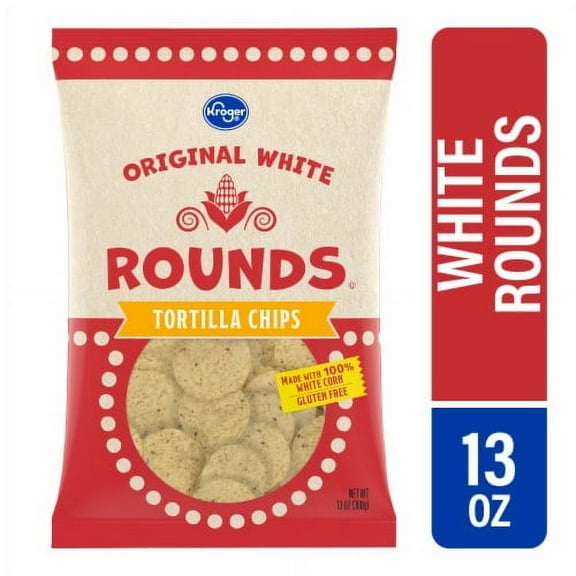 Pack of 2 - KR White Corn Rounds Tortilla Chips 13 oz