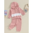 thumbnail image 3 of Bagilaanoe 2pcs Baby Girl Boy Pants Set Toddler Contrast Colors Long Sleeve Hoodie Sweatshirt Tops + Trousers 6M 12M 18M 24M 3T 4T Kids Casual Clothes, 3 of 8