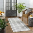 thumbnail image 7 of Hauteloom Evana Living Room, Bedroom Patio Outdoor Area Rug - Bohemian, Transitional - Off White, Medium Gray, Light Gray - 18" Sample, 7 of 7