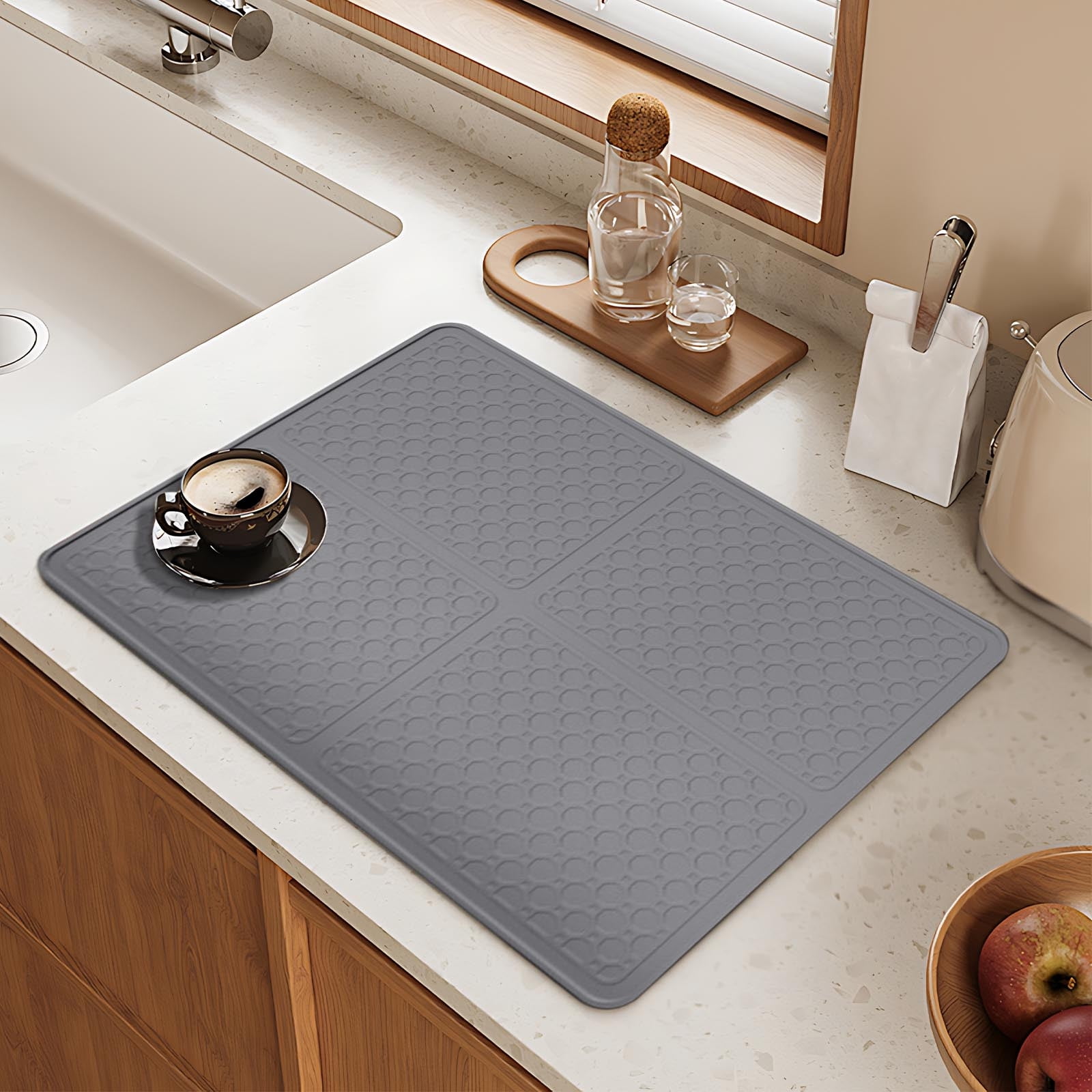 Tunhigl Silicone Electric Stove Cover Heat Resistant Stove Top Protector Glass Cooktop Cover Gray
