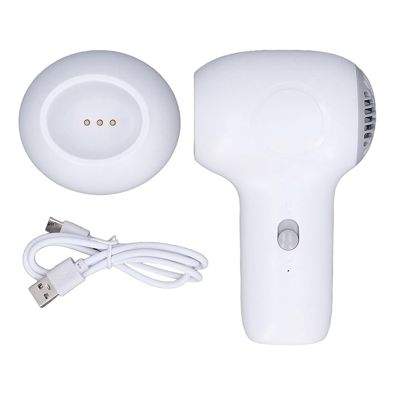 Kids Cordless Hair Dryer, Low Noise Quiet Gentle Baby Hair Dryer for Infant with 2 Speed Constant Temperature, Rechargeable Portable Mini Baby Butt Blow Dryer for Toddler (White