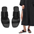 thumbnail image 1 of Sandalias Vestir Playa Planas Dos Correas Cómodas para Mujeres, 1 of 9