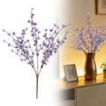 thumbnail image 2 of 1Pc Artificial Cherry Blossom Branches Artificial Flowers,Realistic Faux Cherry Blossom Long Stems Fake Flowers for Tall Vase Arrangements Home Wedding Table Centerpiece Decoration,Purple,15.7", 2 of 9