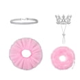 thumbnail image 2 of Weloille 23in Pink Outdoor Porch Goose Decor Set, Waterproof Polyester Costume with Removable Crown, Necklace, Dress, Scarf for Garden Patio, 2 of 7