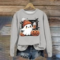 thumbnail image 2 of Jkety Halloween Shirt Women T Shirts for Women Casual Western Graphic Pullover Tops Hoodies Tees Cowgirls Country Outfits(Light Gray,3XL), 2 of 4