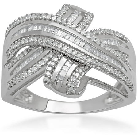 1/2 Carat T.W. Diamond Sterling Silver Ring
