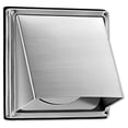 thumbnail image 1 of 5-Inch External Extractor Wall Vent Cushioned Non Return Flap, Stainless Steel Outside Dryer Vent Co, 1 of 5