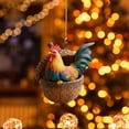 thumbnail image 3 of HomeDM Christmas Tree Decorations Animal Ornaments 2D Flat Acrylic Hanging Pendant for Christmas Tree Holiday Party Home Decor, 3 of 5