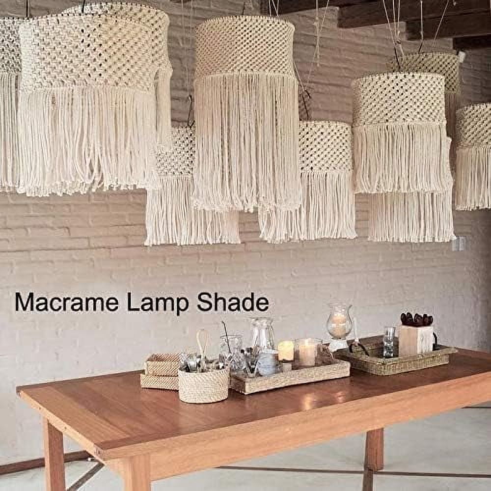1Roll Macrame Cotton Cord Twisted Cotton Rope for Wall Hanging Plant Hangers Crafts and Wedding Decorations Floral White 4mm 120.29 yards(110m)/roll