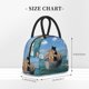 thumbnail image 2 of Fotbe Two Brave Cats Are Floating On The Sea Iceberg Bolsa de Almuerzo con Estampado, Lonchera Aislada, Contenedor de Comida Reutilizable Tipo Cooler a Prueba de Fugas, 2 of 6
