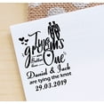 thumbnail image 3 of Printtoo Personalized Violet Self Inking Two Grooms Are Better Than One Favor Stamp Custom Wedding Favor Rubber Stamper-60 x 40 mm, 3 of 6