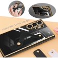 thumbnail image 2 of Compatible with Samsung Galaxy S23 Utral 5G Cell Phone Case with Grip Finger Hand Phone Holder Tablet Phone Strap Shockproof Protective Bumper Case-Black, 2 of 14