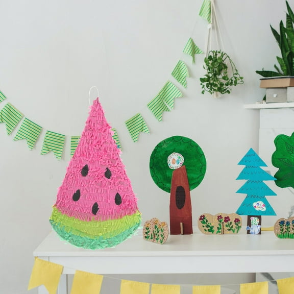 GOOHOCHY Watermelon Pinata Theme Party Gift Holder Pinata Paper Pinata Plaything