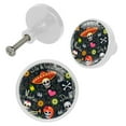 thumbnail image 2 of 4 Pcs Skull Knobs for Kitchen Cabinet Cupboard Dresser Bookcase Drawer Pulls Handles Round Home Decor, 2 of 5