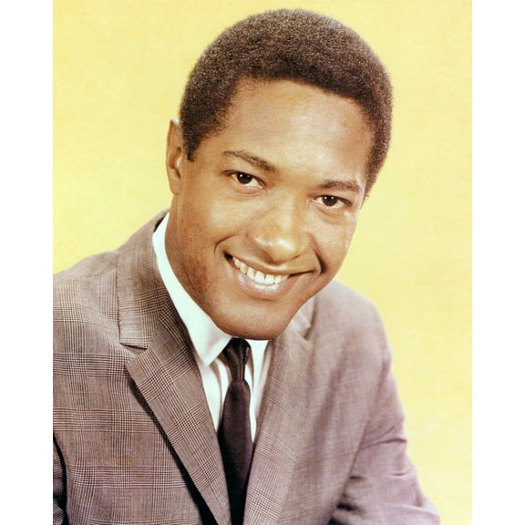 Sam Cooke Smiling Portrai Tin Grey Suit 24x36 HD Aluminum Wall Art