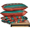 thumbnail image 2 of Chezmoi Collection Prescott 3-Piece Southwestern Multi-Color Red Quilt Bedspread Set, Queen, 2 of 5