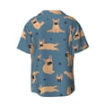 thumbnail image 2 of Haiem French Bulldog Yoga Men's Casual Shirts Short Sleeve Button Down Shirts Fashion Textured Summer Beach Shirt-Small, 2 of 7