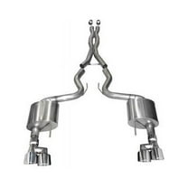 Corsa 18-19 Ford Mustang V8 5.0L 3in Cat-Back Dual Rear Exit w/ 4in Polished Pro-Series Tips - 21040 Fits select: 2018-2023 FORD MUSTANG GT