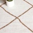 thumbnail image 6 of SAFAVIEH Courtyard Cohen Diamond Indoor/Outdoor Area Rug, Ivory/Brown, 4' x 5'7", 6 of 7