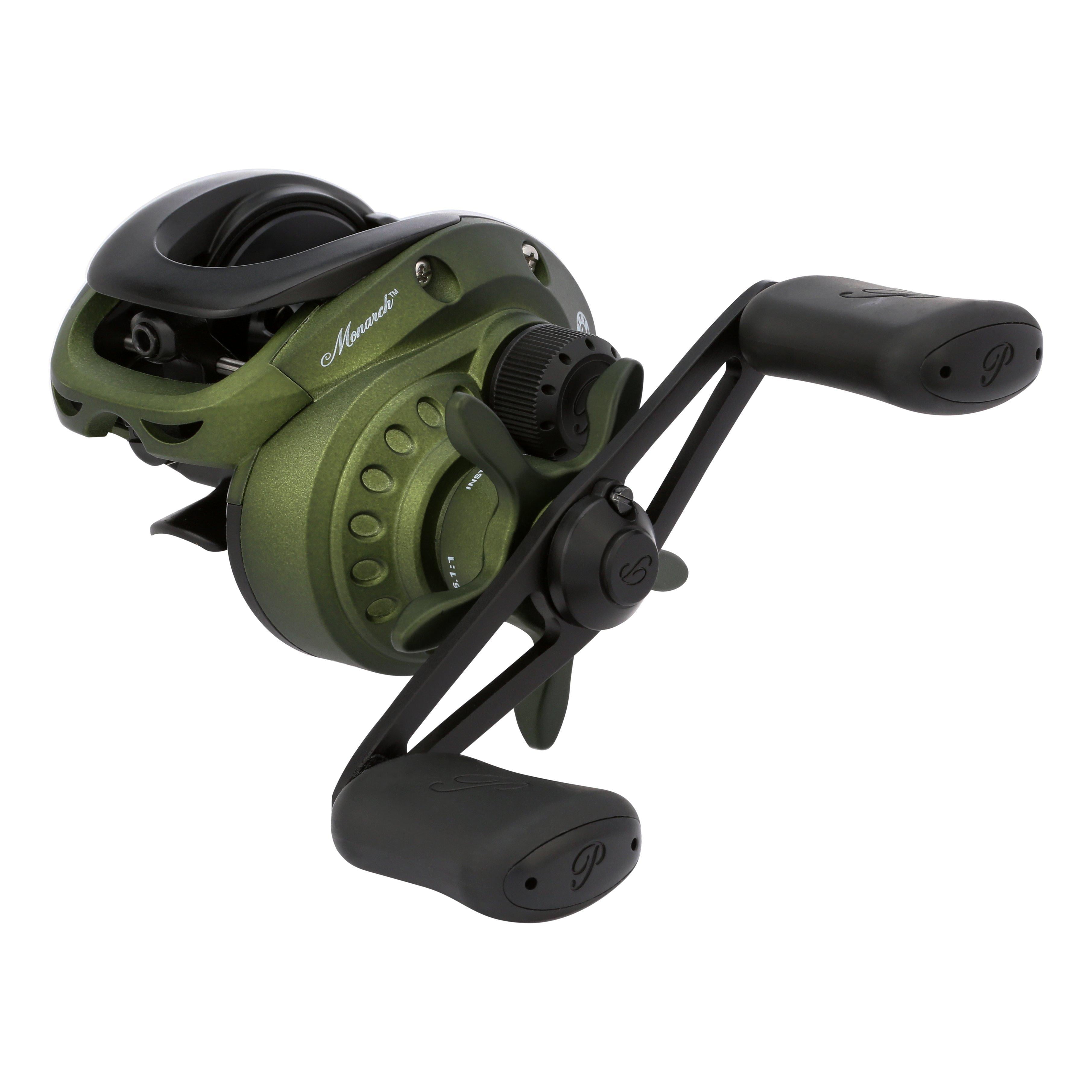 Pflueger Monarch Low Profile Baitcast Fishing Reel, Left-Handed