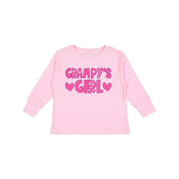Inktastic Grampy's Girl Granddaughter Girls Long Sleeve Toddler T-Shirt