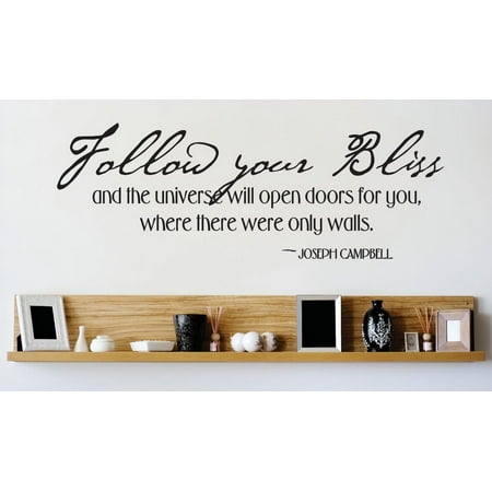 Do It Yourself Wall Decal Sticker Follow Your Bliss Quote Mural 12×30