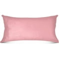 thumbnail image 2 of Pure Color Pale Pink Plush Pillow Case, Zippered Bed Pillow Pillowcases, Super Soft and Cozy Pillowcase Covers for Sleep Decor Giftsation - King Size 20x40in, 2 of 7
