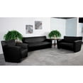 thumbnail image 3 of Scranton & Co Modern LeatherSoft Flared Arms Love Seat in Black, 3 of 9