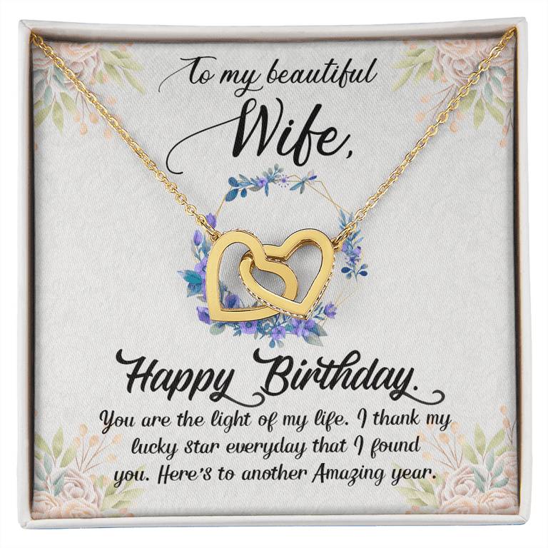 Wife Birthday Necklace To My Wife Birthday Message Card. Birthday