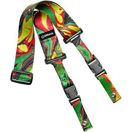 DiMarzio Steve Vai Cliplock Guitar Strap Green Universe