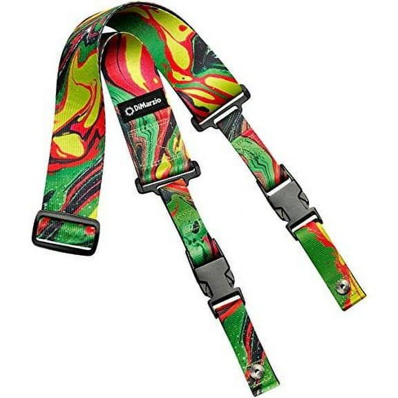 DiMarzio Steve Vai Cliplock Guitar Strap Green Universe