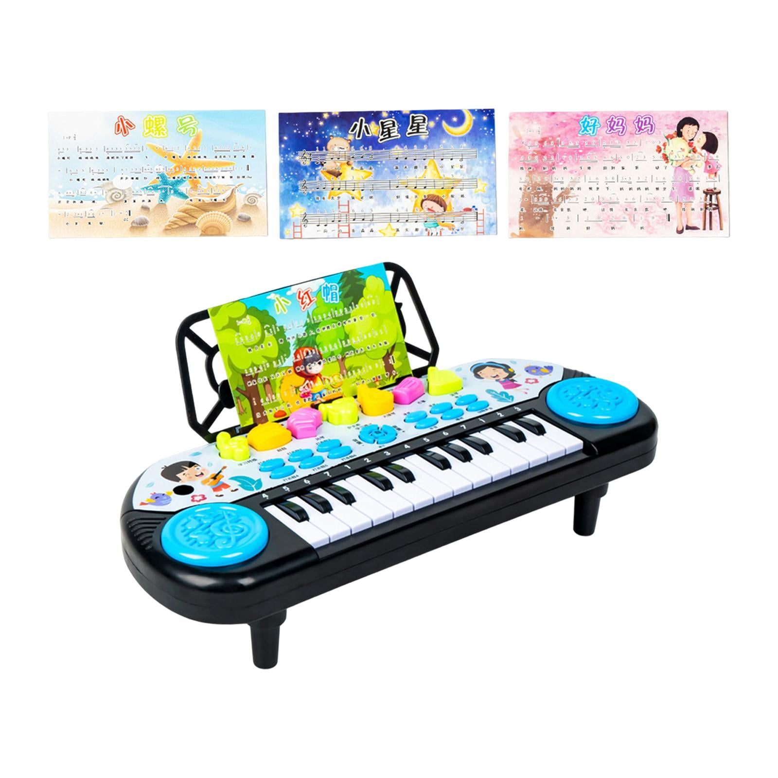 LeeQinersw 24 Keys Electronic Pianos Kids Piano Keyboard Portable Piano Electronic Keyboard Blue