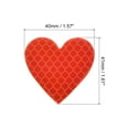 thumbnail image 2 of Uxcell Reflective Stickers, 12 Pack 1.61 x 1.57 Inch Adhesive Night Heart Shape Safety Tape Reflector, Red, 2 of 5