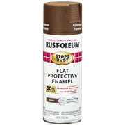Brown, Rust-Oleum Stops Rust Advanced Flat Spray Paint, 12 oz