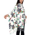 thumbnail image 4 of Honeii Dinosaur on Excavator2 Print Scarf Oversized Scarf Tassel Fall Winter Thick Scarf Warm Shawl Women,Women's Scarves & Wraps, 4 of 8