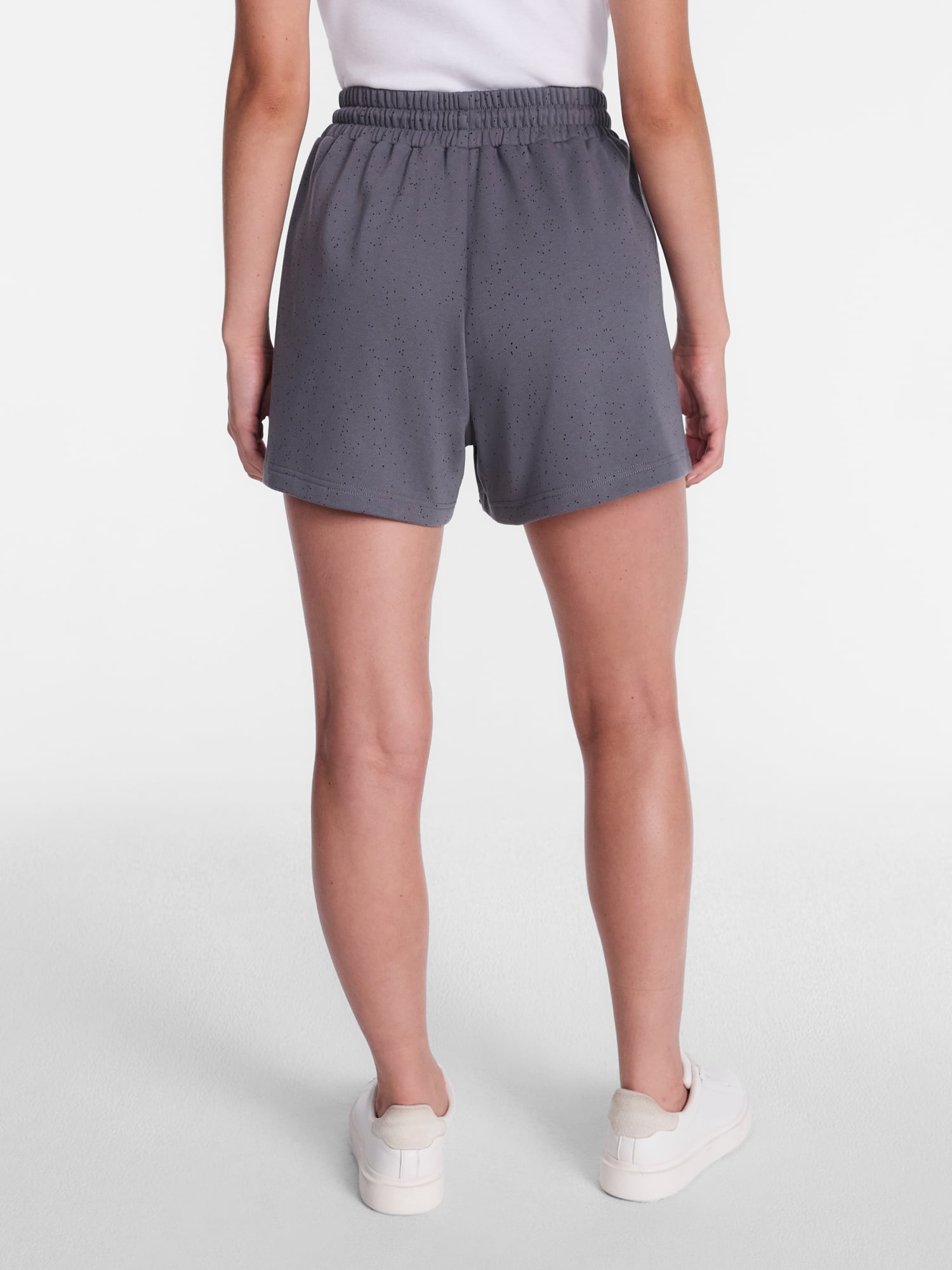 Rolling Stones Women's French Terry Studded Confetti Graphic Shorts, Sizes XXS-XXL