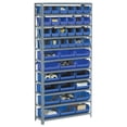 thumbnail image 2 of Open Bin Shelving w/10 Shelves & 36 Blue Bins, 36x18x73, 2 of 2