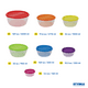 thumbnail image 5 of Set de 14 contenedores Reutilizables de plástico circulares STYRKA Con Tapa Colores, 5 of 7