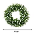 thumbnail image 3 of Farmhouse Spring Wreath 13.4 Inch - Colorful Cottage Artificial Wreath for Front Door, All Seasons Home Decor for Wall Window, Festival Party Hanging Ornament, 3 of 5