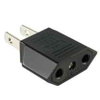 Simyoung Travel Charger European Plug Adapter EU to US Plug Power Converter Black