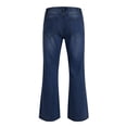 thumbnail image 5 of hoksml Men's High Waisted Flare Jeans Elastic Back Waist Vintage 70s Wide Leg Denim Pants Casual Retro Trousers, 5 of 6