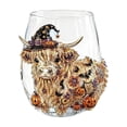 thumbnail image 2 of Cute Highland Cow Wine Glass, Highland Cow Gifts for Women, Halloween Stemless Wines Glass Thanksgiving Decor, 2 of 6