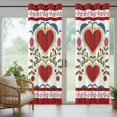 thumbnail image 5 of Outdoor Curtains for Patio Waterproof, Red Love Outdoor Privacy Panels Grommet, Valentine's Day Heart Leaves Floral Plants Blackout Outside Curtains for Porch/Cabana/Pergola/Gazebo 54"x84", 2 Panels, 5 of 8